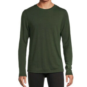Ozark Trail Men's Size XL (46-48) Merino Wool Blend Thermal Crew Green Holy